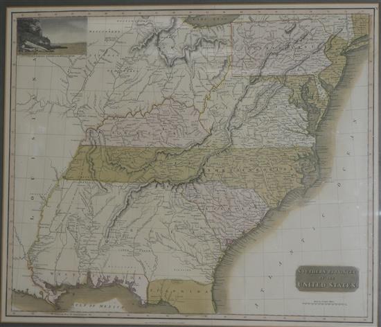 Thomsons New General Atlas, 1817 Map of the Southern Provinces of the United States 51 x 60cm.